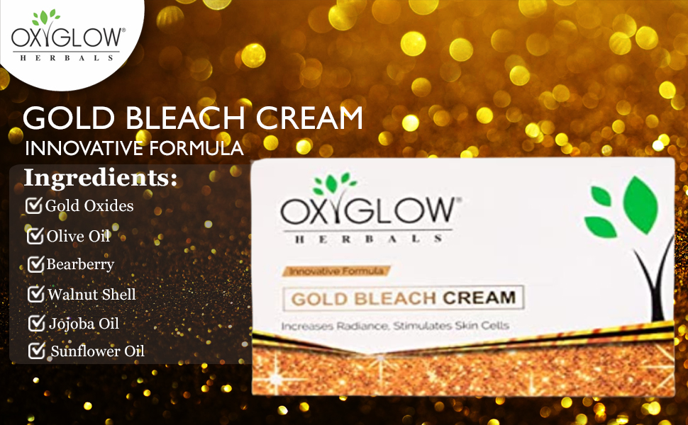 Oxyglow Herbal Gold Bleach Cream and Bleach Cream with Activator 10g