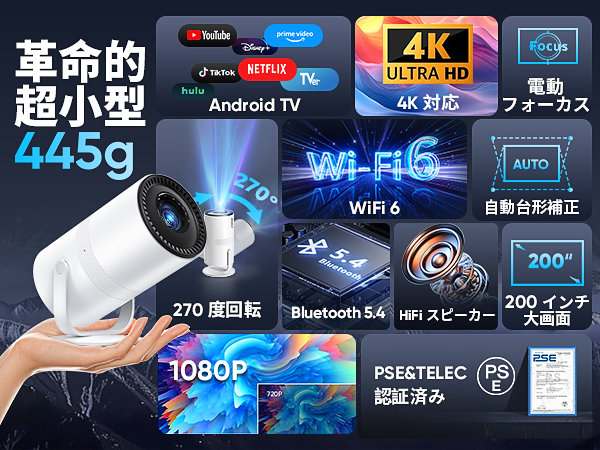 Amazon.co.jp: WISHOLY プロジェクター 小型【2025年超小型