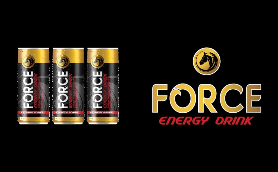 Force Energy Drink 250 ml x 24 cans, 75mg caffeine, Vitamin E, Extreme