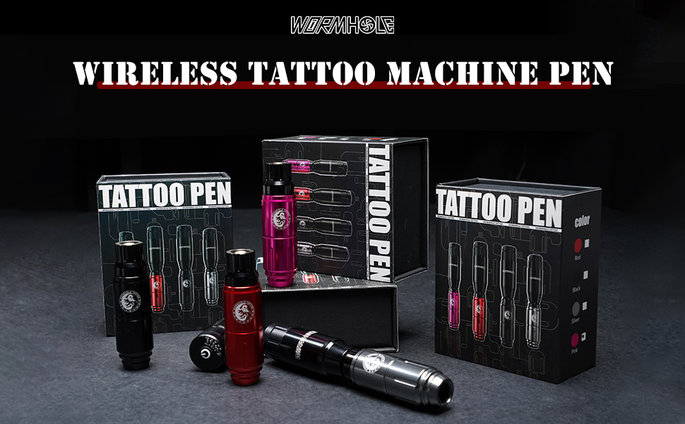 Wormhole Wireless Tattoo Machine with Tattoo Battery Pack