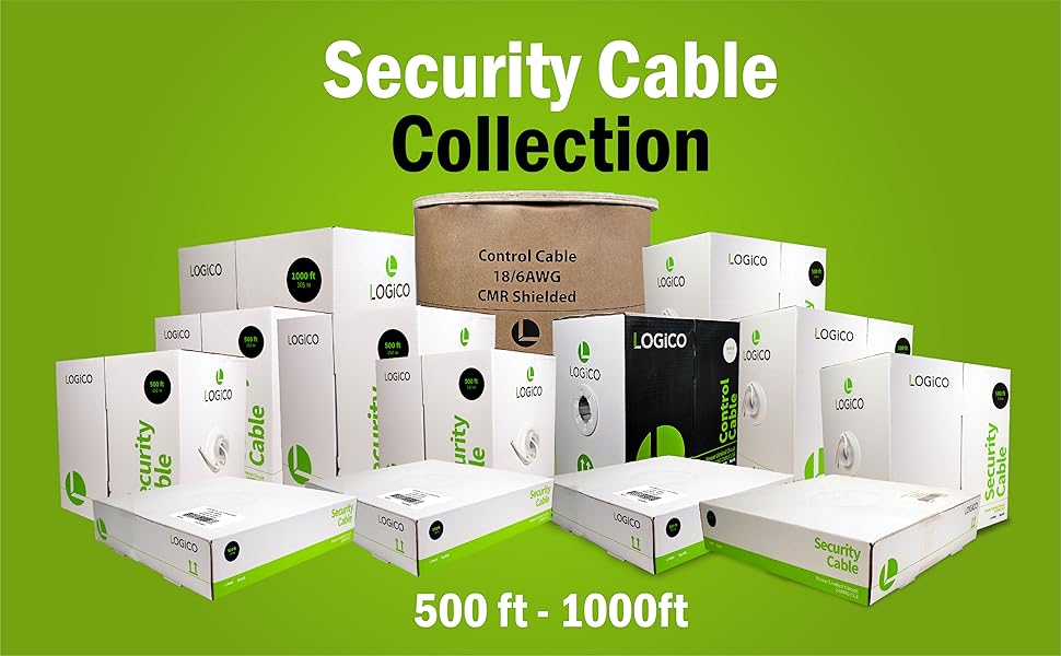 security cable, security/alarm wire  door and window sensors,alarm panels, speaker wire,
