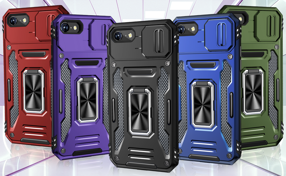 DMDMBATH for iPhone SE 2020 Case, iPhone SE 2022 Case with Slide Camera