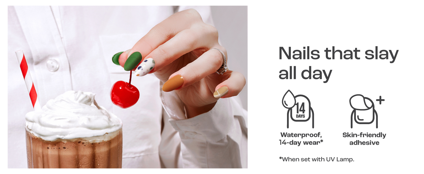 stick on nails nail wraps nail art kit semi cured gel nail strips nail strips fall nail stickers