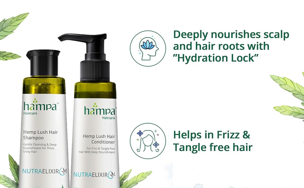 Hampa Hemp Nutraelixir Shampoo 200ml + Hampa Hemp Conditioner 200ml