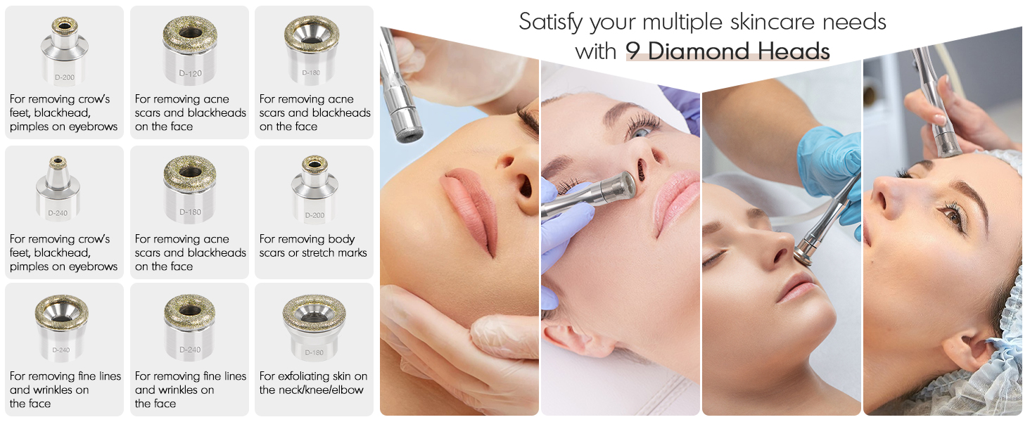 Suction Power Professional Diamond Glow Facial Machine with Spray Kit, Facial Skin Care Equipment