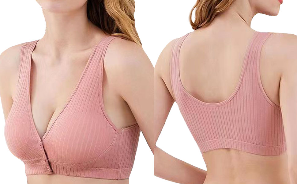 Dress Cici Front Snap Nursing Bra, Cotton Maternity Bra for