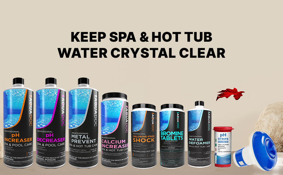 Aquadoc Bromine Hot Tub Starter Kit for Spas, Complete Spa