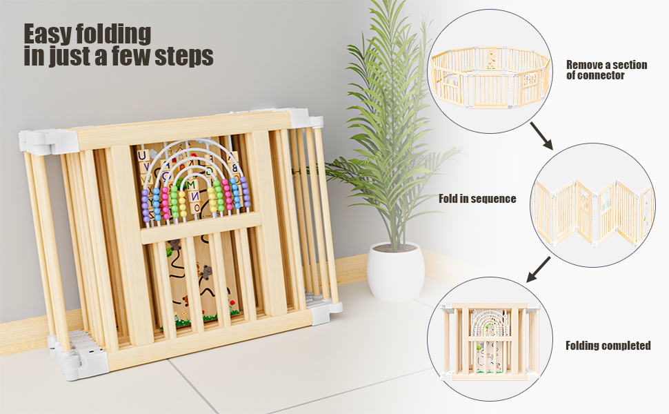 wooden playpen