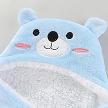 Baby Hooded Fleece Swaddle Blanket