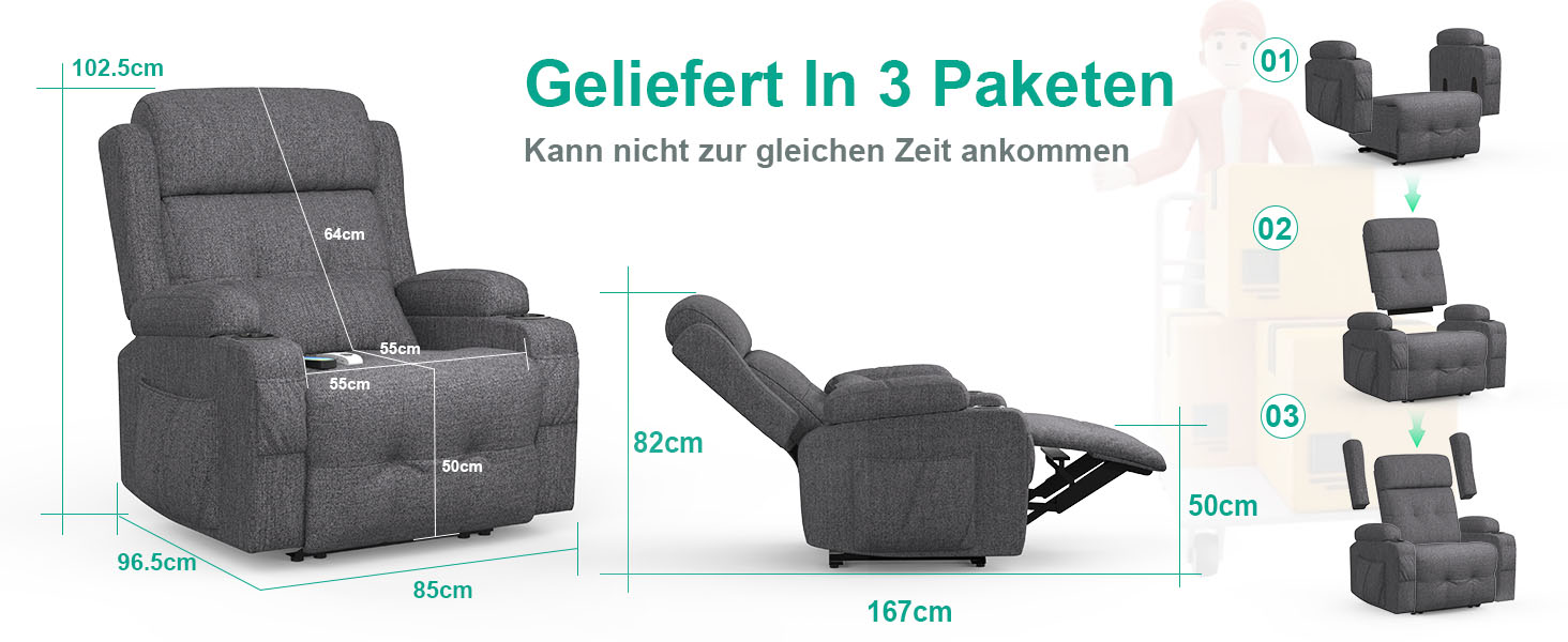 SQUEBILIFE Fernsehsessel Größe