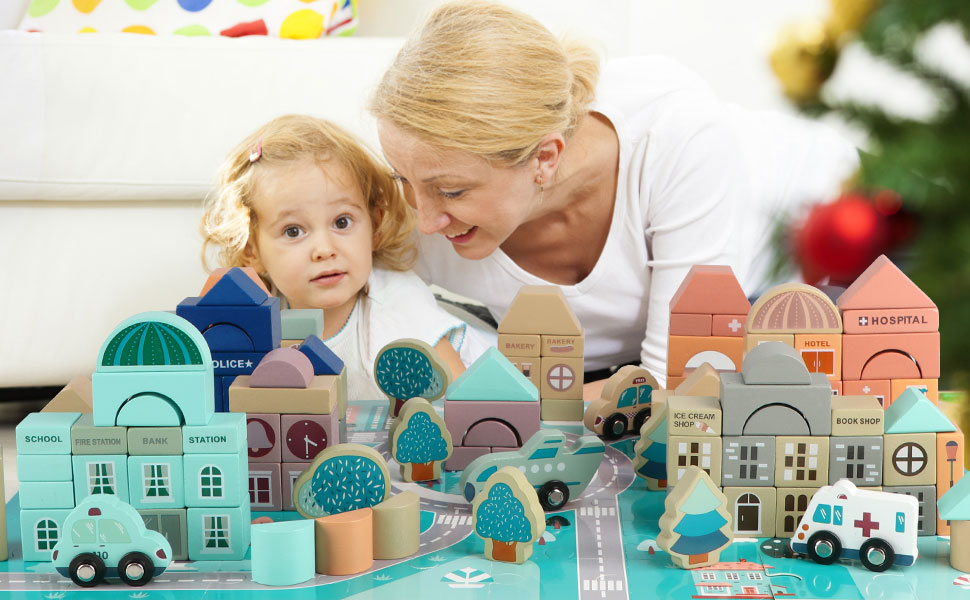 Wooden City Blocks-A+1