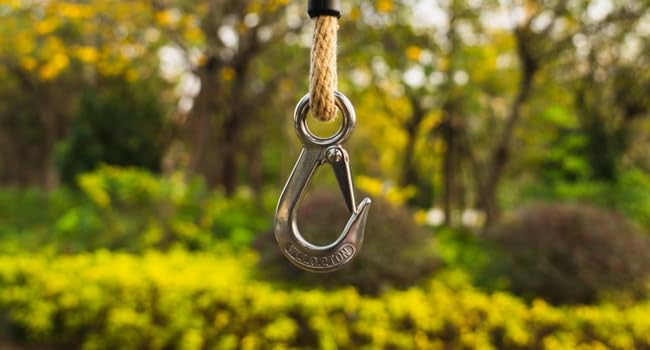 BeneLabel 2 Pcs Tree Swing Rope, 59 inch, Hammock Tree Swing Hanging Strap, Heavy Duty Hook, for Indoor Outdoor Swing Hammock Playground Set Accessories, Raw White 16 BeneLabel Tree Swing Rope, 39 inch, Hammock Tree Swing Hanging Strap, Heavy Duty Hook, for Indoor