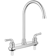Cinwiny RV Kitchen Sink Faucet Deck Mounted 8 Inch Camper Kitchen Faucets with 360° Swivel Spout ...