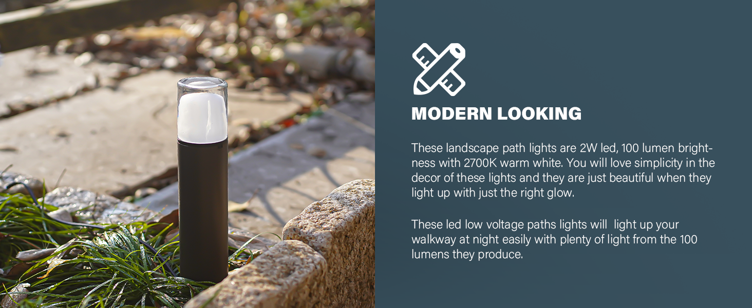 2W path lights