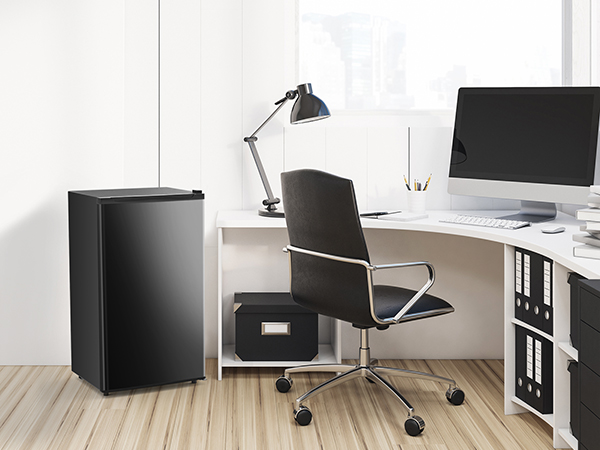  3.2 Cu.Ft Mini Fridge with Freezer Small Refrigerator Single Door Energy-efficient Low Noise