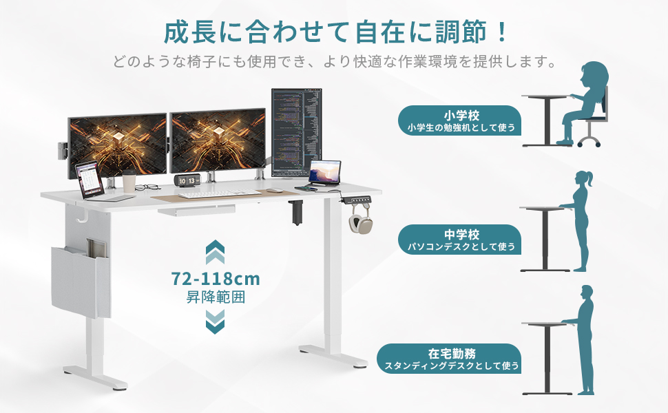 スタンディングデスク 電動