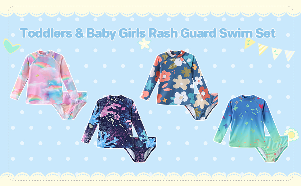 Baby Girls Two Piece Bathing Suits