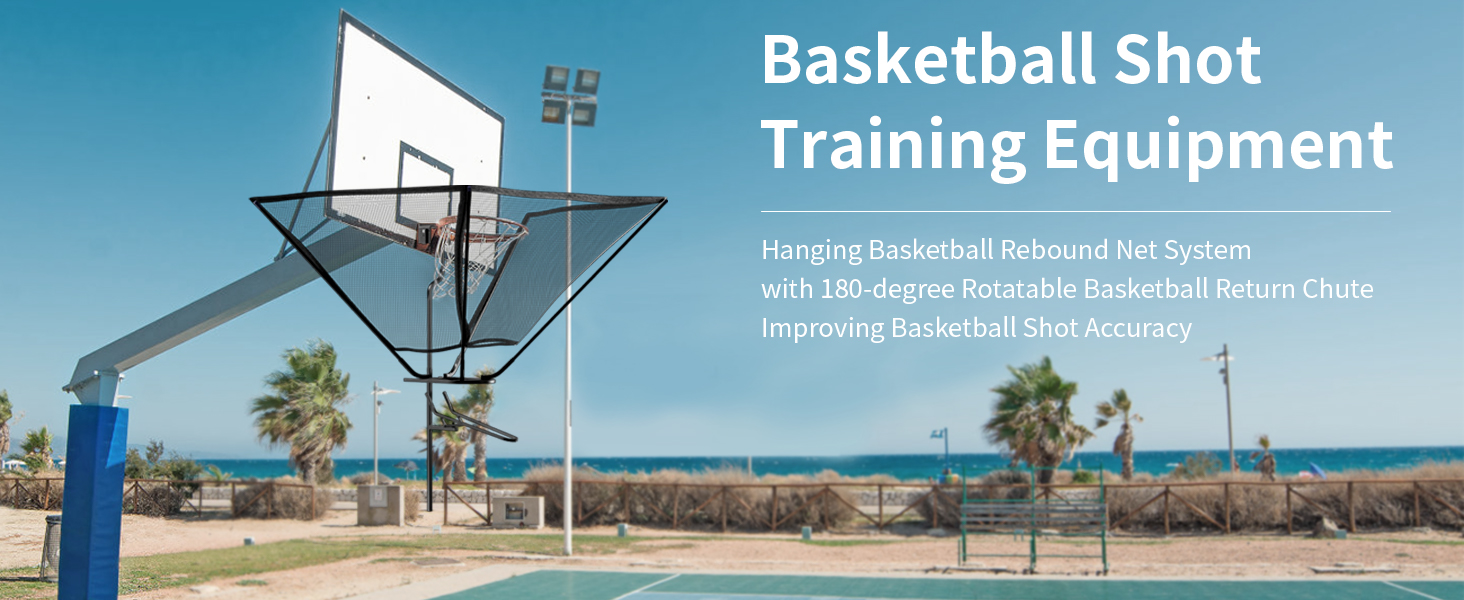 Hanging Basketball Rebounder Net, Portable Basketball