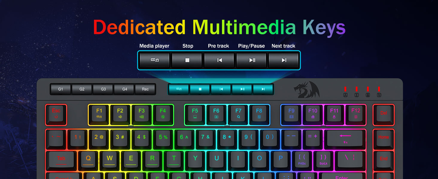 Dedicated Multimedia Keys