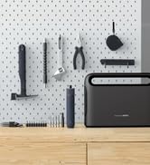 HOTO 40-Piece Tool Kit, Household Essentials tool set w/Smart Electric Screwdriver (LED, 3 Torque...