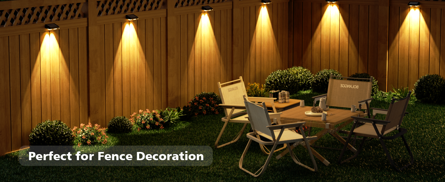 APONUO solar fence lights are perfect for your outdoor space.