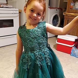green girls dress