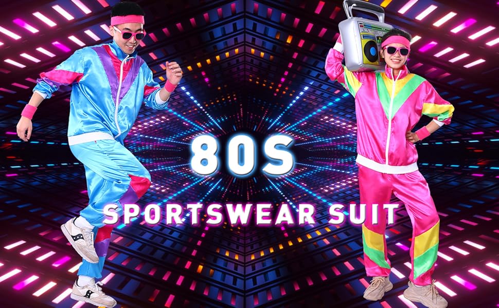 Amazon.com: 80s Tracksuit Men,80s Track Suit 80s Costumes