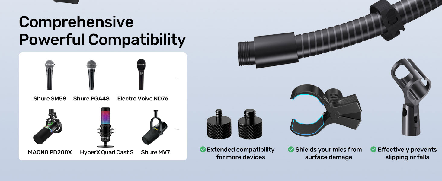 gooseneck microphone holder