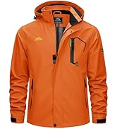 TACVASEN Men's Rain Jacket Lightweight Windbreaker with Hooded Water Resistant Outdoor Raincoat f...