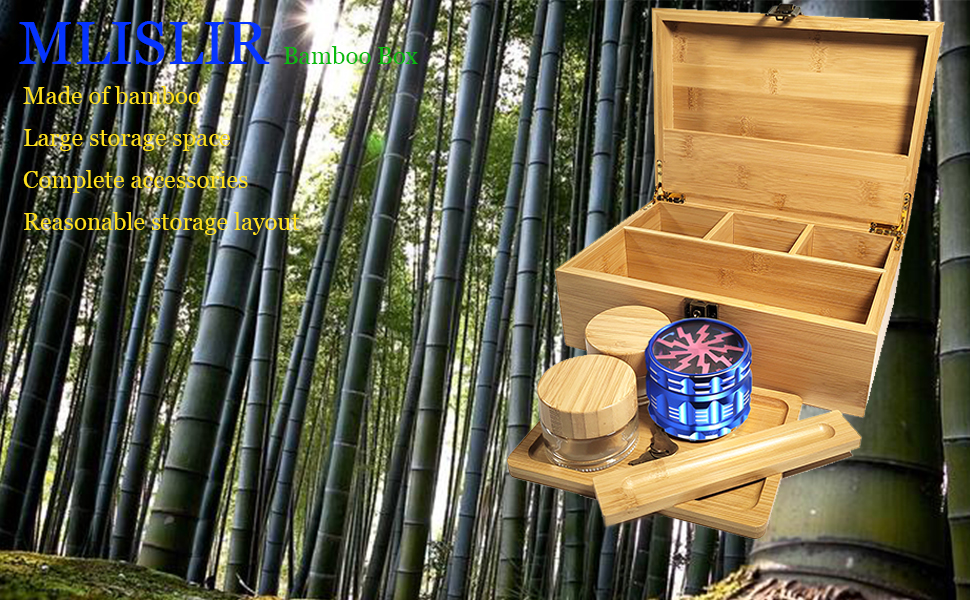 MLISLIR Bamboo Storage Box Set Amazon.co.uk Home & Kitchen