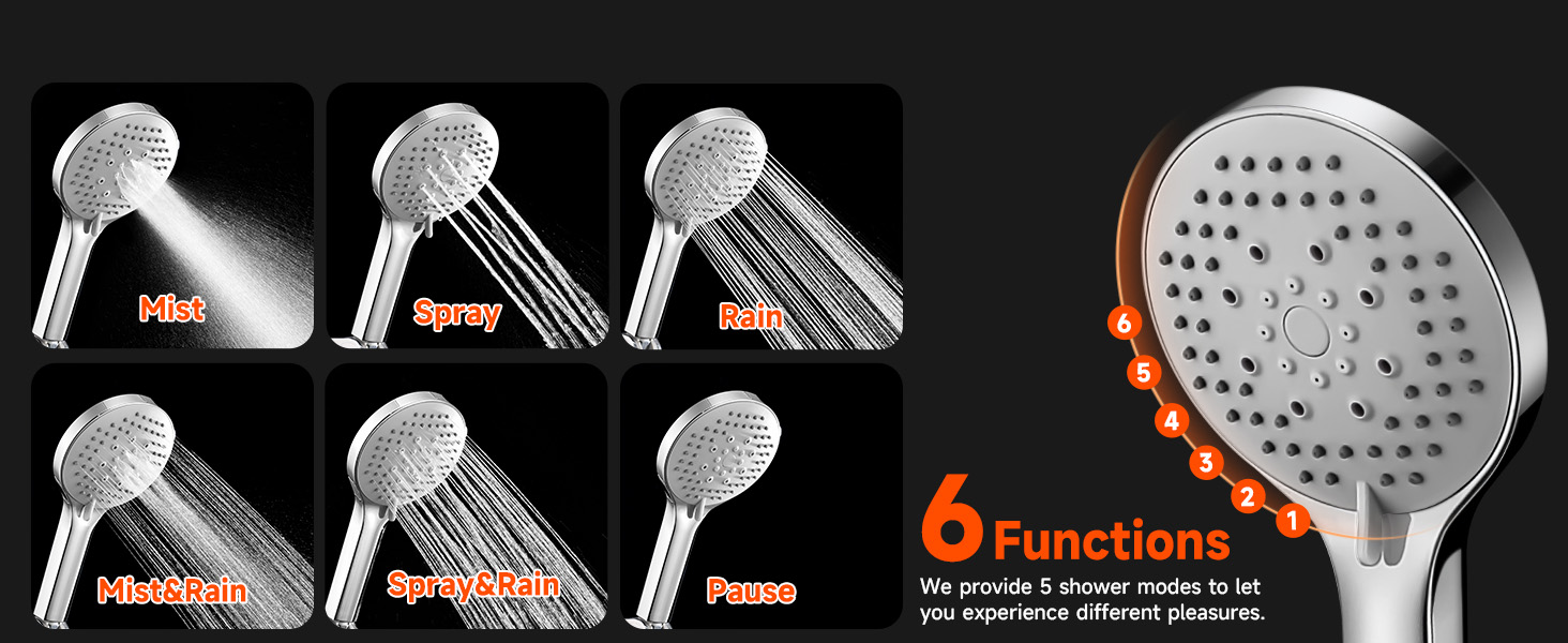 jafeton 10 inch rainfall shower head with handheld combo
