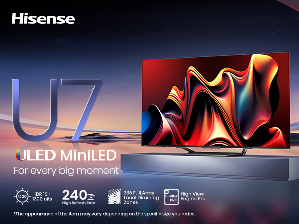 Hisense 164 cm (65 inches) U7N Series 4K Ultra HD Smart QLED Mini