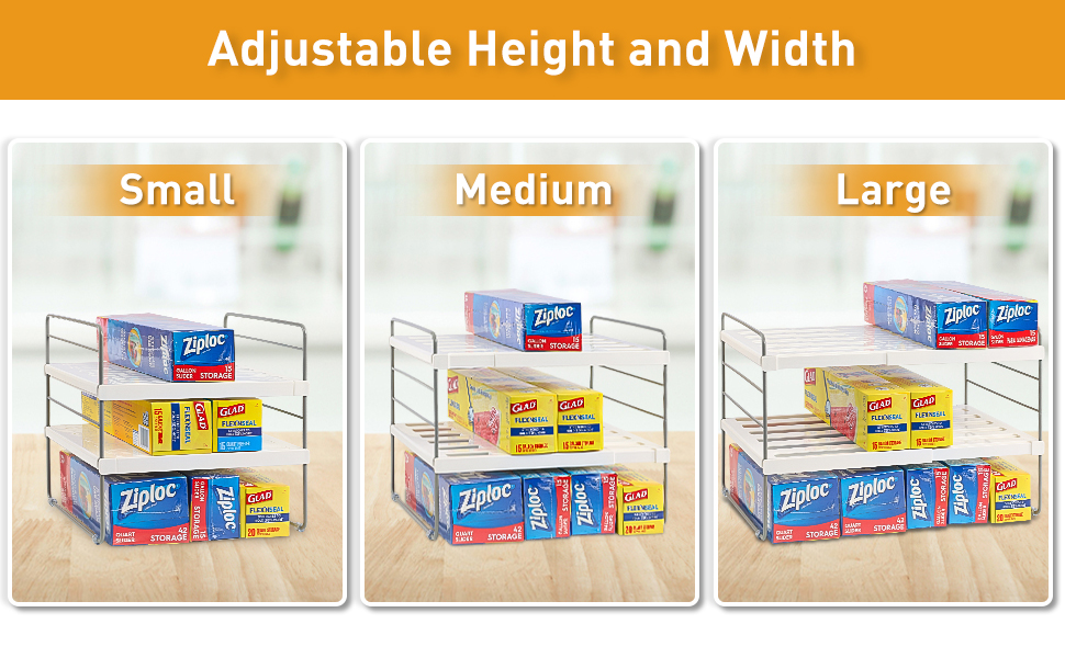 Pantry Organization And Storage, Expandable Foil And Plastic Wrap Organizer, Adjustable Kitchen