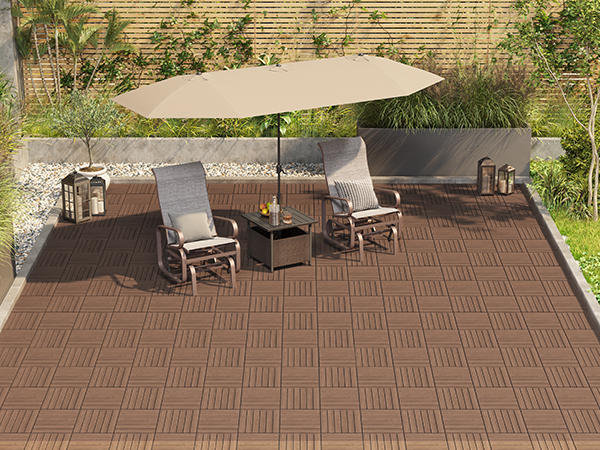 tk♡ Amazon.com: Yaheetech 27PCS Interlocking Patio Deck Tiles 12