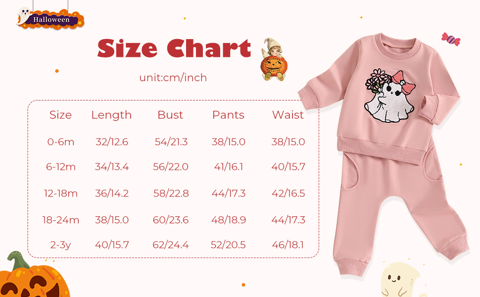 2Pcs Set Baby Halloween Clothes for Girls