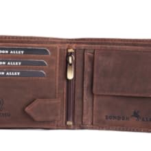 SPN-BFC LONDON ALLEY Sparta Vintage Brown RFID Blocking Men's Leather Wallet