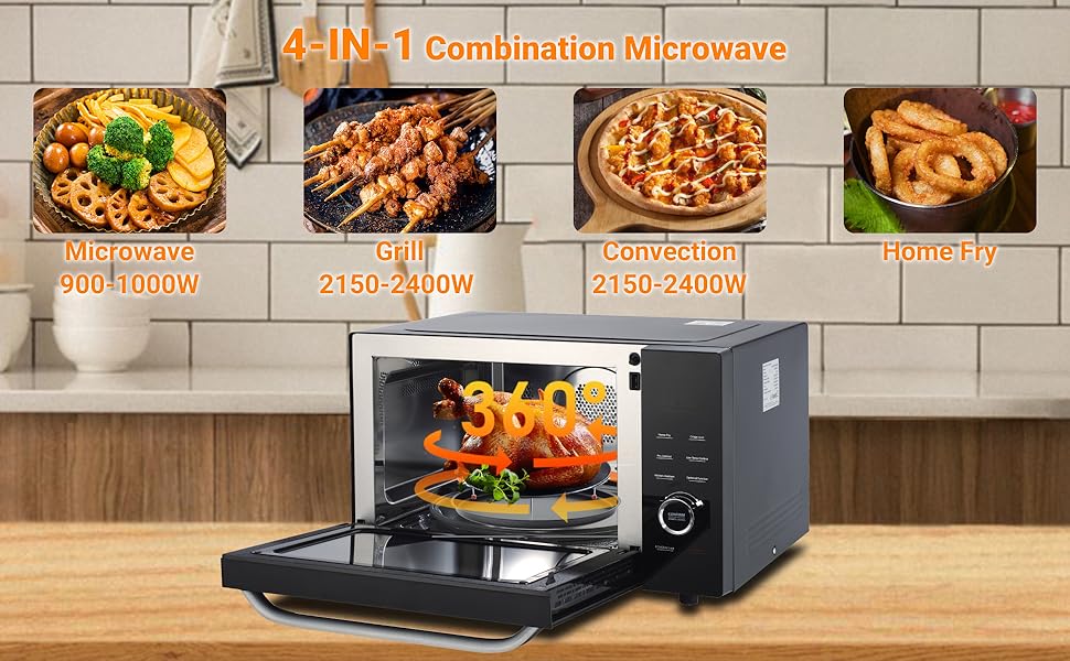 combination microwave oven and grill