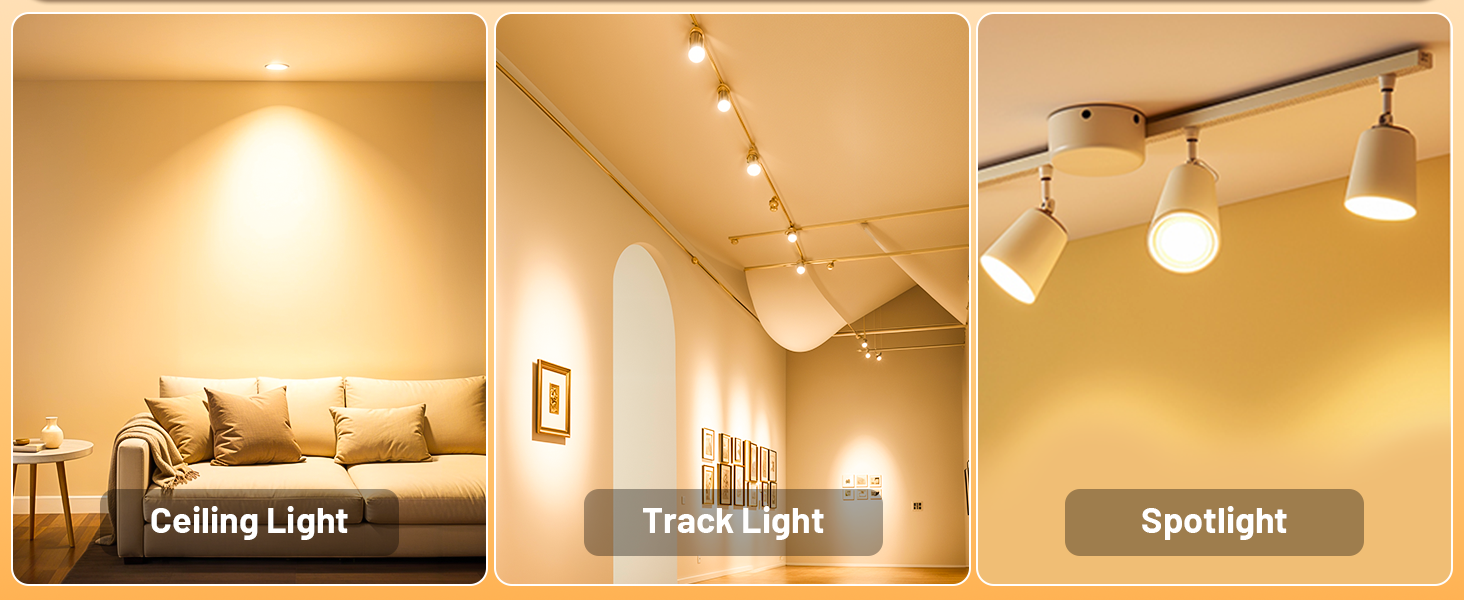 LEDEPLY Dimmable LED GU10 Bulbs, 5W=50W, 2700K Warm White,