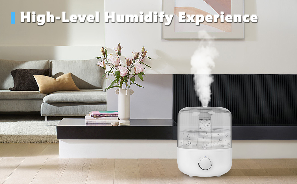 Humidifier for Large Room, 3L Air Humidifier for Bedroom, Aroma Diffuser, Essential Oil Function