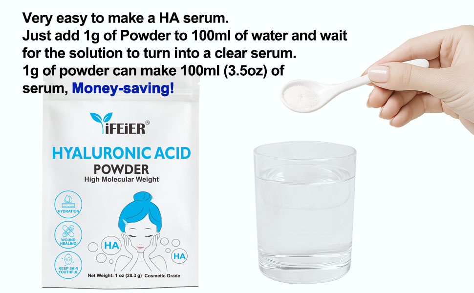 Hyaluronic Acid Powder, Cosmetic Grade High Molecular Weight Hyaluronic Acid Powder For Skin or face