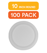 Bagasse Plate (White)