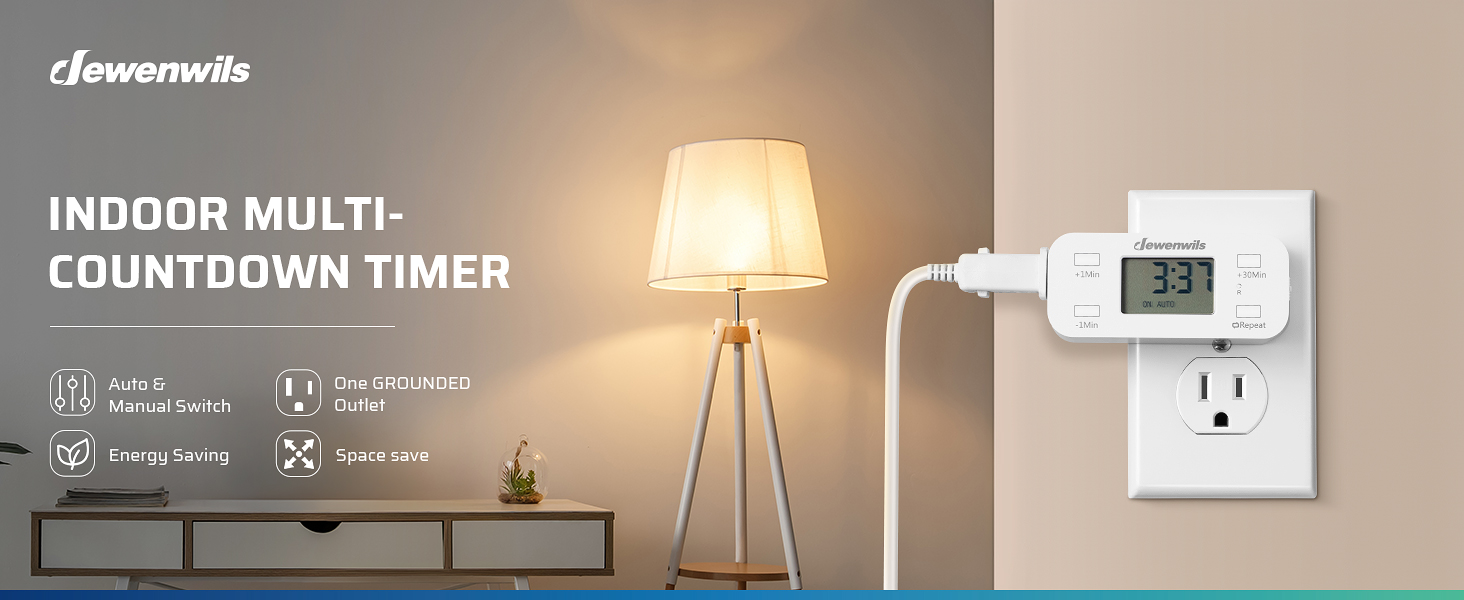 Amazon.com: DEWENWILS Indoor Countdown Timer Outlet, Digital Timers for ...