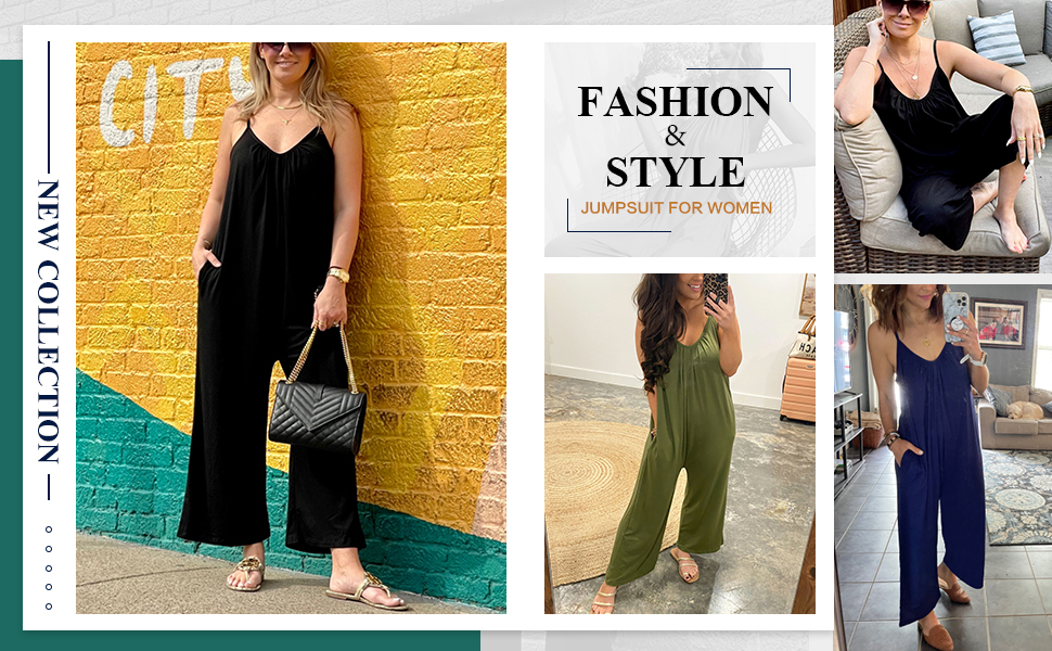 Prinbara Womens Casual Sleeveless Jumpsuits Wide Leg Pants Rompers