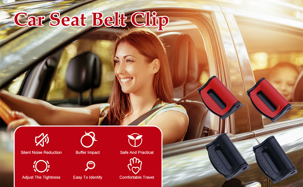 Sicherheitsgurt Versteller Gurthalter, Universal Autositz Gürtelclip Seat  Belt Clips, Auto Klemmen, Auto Verstellbar Autositz Gurt Clip zum  Entspannen