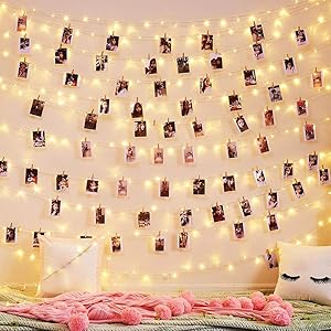 Indoor Fairy String Lights for Hanging Photos Pictures Cards and Memos