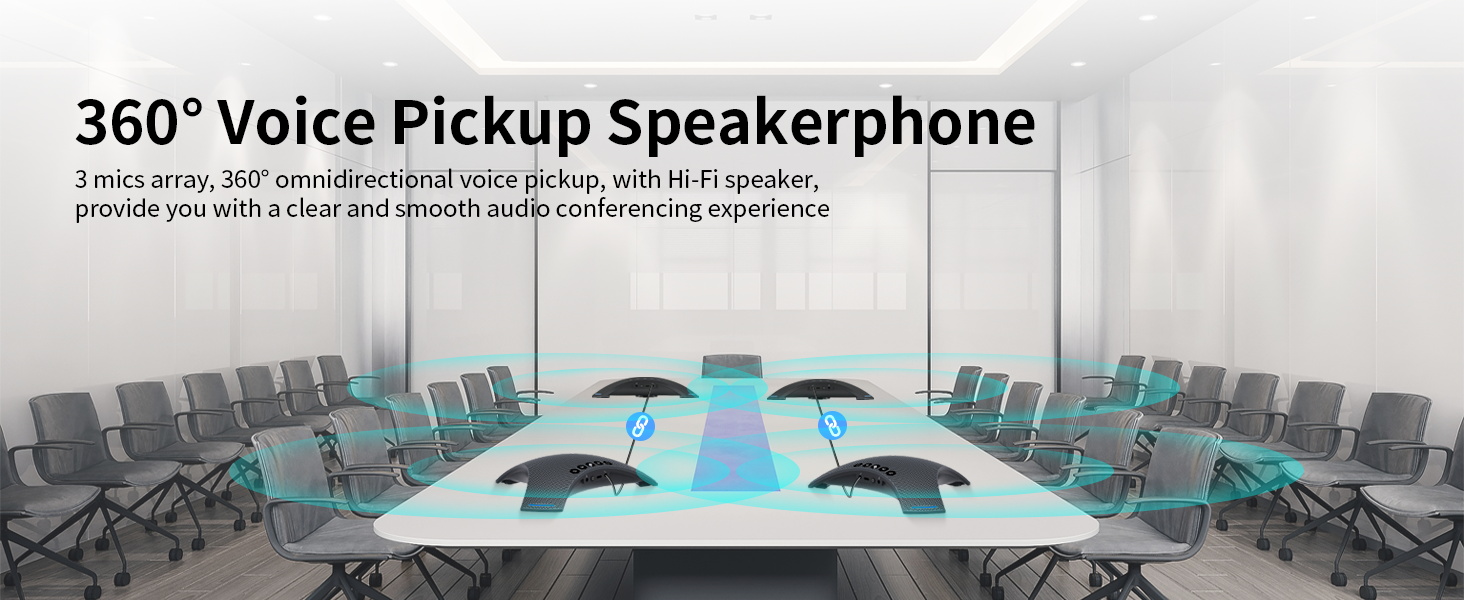 360° Voice pickup speakerphone