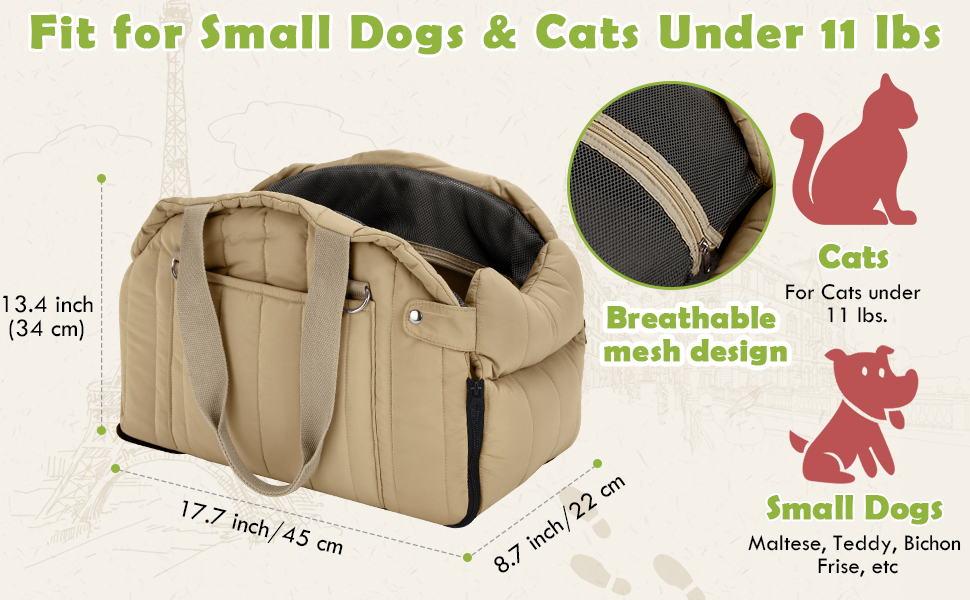 Pet Car Seat for Puppy or Cat