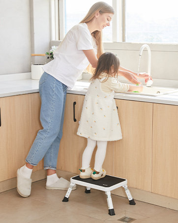 Double Elite height adjustable kitchen folding step stools for kids toddlers stepping stool