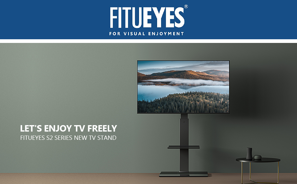 FITUEYES Floor Swivel TV Stand for Most 3265 Inch LCD LED Flat Panel