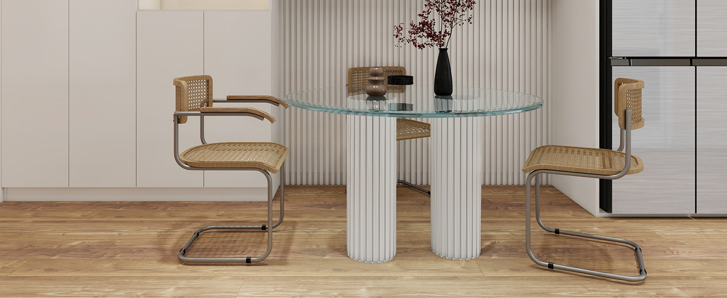 ChicFurnit 32" Round Glass Table Top,0.4" Thick